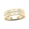 Thumbnail Image 0 of Diamond Stripe Quilted Ring 1/6 ct tw Round-cut 10K Yellow Gold