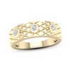 Thumbnail Image 0 of Diamond Scale Three-Stone Ring 1/5 ct tw Round-cut 10K Yellow Gold