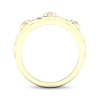 Thumbnail Image 3 of Diamond Scale Three-Stone Ring 1/5 ct tw Round-cut 10K Yellow Gold