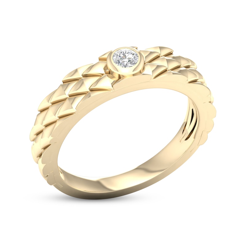 Diamond Scale Ring 1/10 ct tw Round-cut 10K Yellow Gold