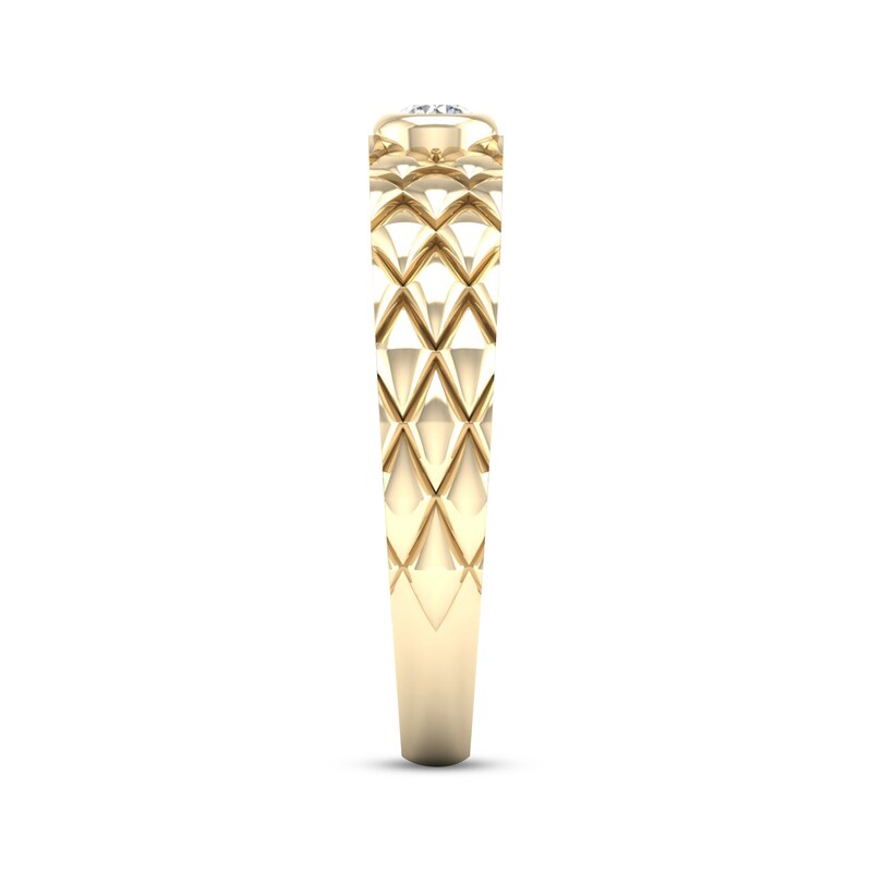 Diamond Scale Ring 1/10 ct tw Round-cut 10K Yellow Gold