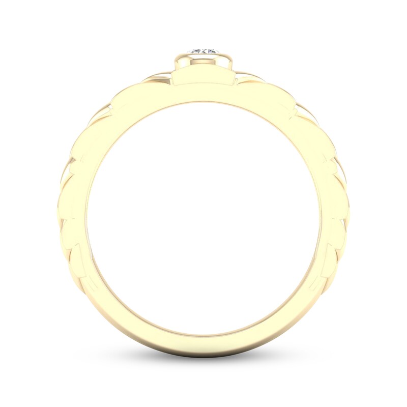 Diamond Scale Ring 1/10 ct tw Round-cut 10K Yellow Gold