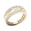 Thumbnail Image 1 of Diamond Edge Scale Ring 1/3 ct tw Round-cut 10K Yellow Gold