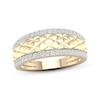 Thumbnail Image 0 of Diamond Edge Quilted Ring 1/3 ct tw Round-cut 10K Yellow Gold