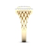 Thumbnail Image 3 of Multi-Diamond Center Cushion Scale Ring 1/2 ct tw Round-cut 10K Yellow Gold