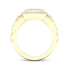 Thumbnail Image 4 of Multi-Diamond Center Cushion Scale Ring 1/2 ct tw Round-cut 10K Yellow Gold