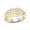 Thumbnail Image 0 of Diamond Scale Chain Ring 1/10 ct tw Round-cut 10K Yellow Gold