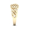 Thumbnail Image 2 of Diamond Scale Chain Ring 1/10 ct tw Round-cut 10K Yellow Gold