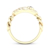 Thumbnail Image 3 of Diamond Scale Chain Ring 1/10 ct tw Round-cut 10K Yellow Gold