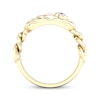 Thumbnail Image 4 of Diamond Scale Chain Ring 1/10 ct tw Round-cut 10K Yellow Gold