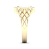Thumbnail Image 3 of Diamond Smooth Cushion Signet Ring 1/5 ct tw Round-cut 10K Yellow Gold