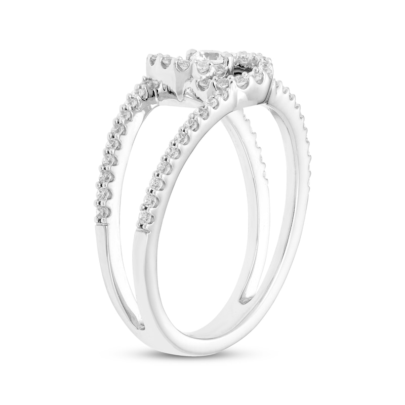 Encircled by Love Diamond Ring 1/3 ct tw Round-cut 10K White Gold