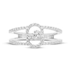 Thumbnail Image 2 of Encircled by Love Diamond Ring 1/3 ct tw Round-cut 10K White Gold
