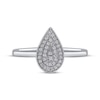 Thumbnail Image 2 of Multi-Diamond Center Pear Ring 1/6 ct tw Round-cut 10K White Gold