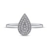 Thumbnail Image 2 of Multi-Diamond Center Pear Ring 1/6 ct tw Round-cut 10K White Gold