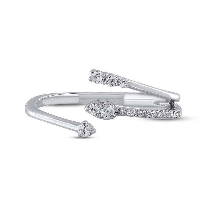 Diamond Deconstructed Ring 1/8 ct tw Round-cut Sterling Silver