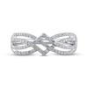 Thumbnail Image 2 of Diamond Multi-Row Crossover Ring 1/4 ct tw Round-cut 10K White Gold