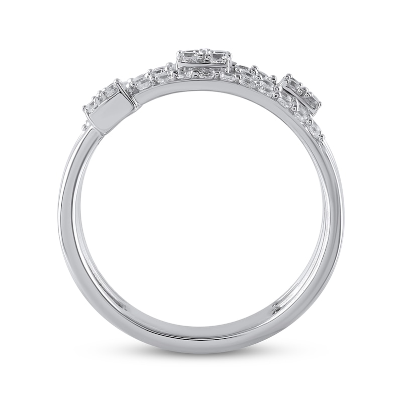 Diamond Stack Ring 1/2 ct tw Round-cut 10K White Gold