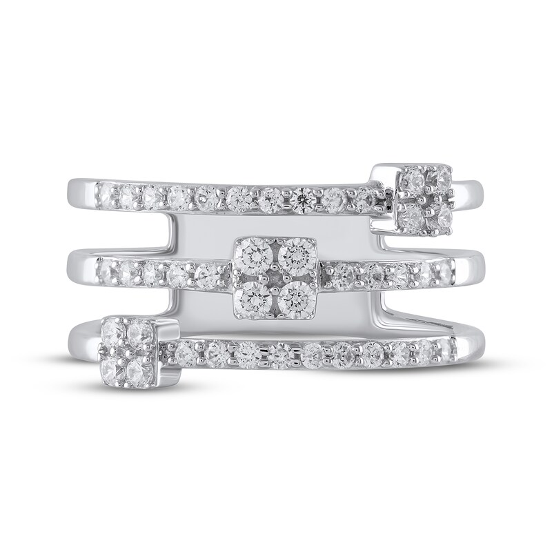 Diamond Stack Ring 1/2 ct tw Round-cut 10K White Gold