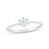 Thumbnail Image 0 of Diamond Flower Promise Ring 1/5 ct tw 10K White Gold