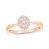 Thumbnail Image 0 of Multi-Diamond Center Oval Promise Ring 1/6 ct tw 10K Rose Gold