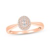 Thumbnail Image 0 of Multi-Diamond Center Oval Promise Ring 1/6 ct tw 10K Rose Gold