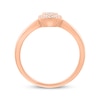 Thumbnail Image 1 of Multi-Diamond Center Oval Promise Ring 1/6 ct tw 10K Rose Gold