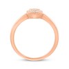 Thumbnail Image 1 of Multi-Diamond Center Oval Promise Ring 1/6 ct tw 10K Rose Gold