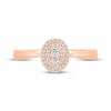 Thumbnail Image 2 of Multi-Diamond Center Oval Promise Ring 1/6 ct tw 10K Rose Gold