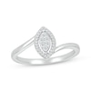 Thumbnail Image 1 of Multi-Diamond Marquise Promise Ring 1/10 ct tw 10K White Gold