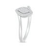 Thumbnail Image 1 of Multi-Diamond Center Marquise Promise Ring 1/10 ct tw Round-cut 10K White Gold