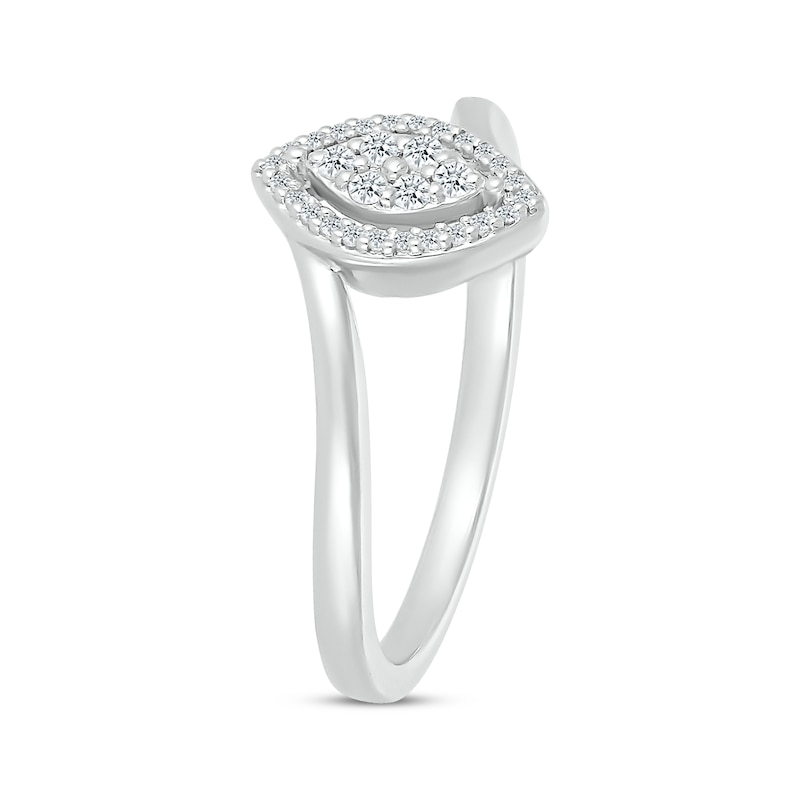 Main Image 2 of Multi-Diamond Marquise Promise Ring 1/10 ct tw 10K White Gold