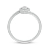 Thumbnail Image 2 of Multi-Diamond Center Marquise Promise Ring 1/10 ct tw Round-cut 10K White Gold