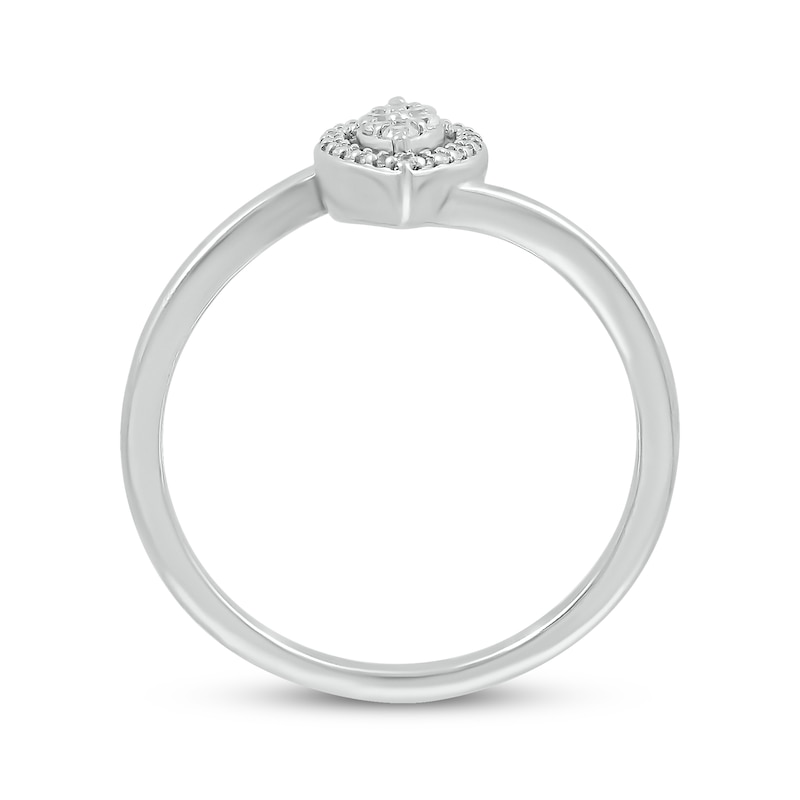 Main Image 3 of Multi-Diamond Marquise Promise Ring 1/10 ct tw 10K White Gold