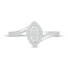 Thumbnail Image 4 of Multi-Diamond Marquise Promise Ring 1/10 ct tw 10K White Gold