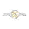 Thumbnail Image 2 of Diamond Twist Promise Ring 1/4 ct tw Round-cut 10K Two-Tone Gold