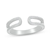Thumbnail Image 1 of Diamond Open Paperclip Ring 1/8 ct tw Round-cut Sterling Silver