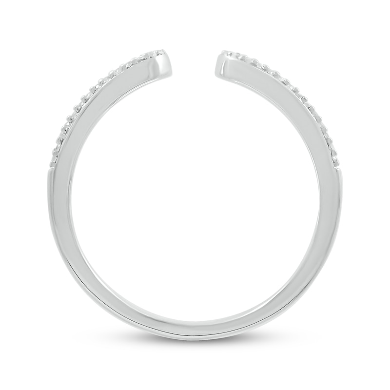 Main Image 2 of Diamond Open Paperclip Ring 1/8 ct tw Round-cut Sterling Silver