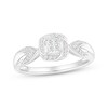Thumbnail Image 1 of Princess-Cut Quad Diamond Split Promise Ring 1/5 ct tw Sterling Silver