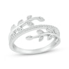 Thumbnail Image 0 of Diamond Branch Bypass Ring 1/6 ct tw Sterling Silver