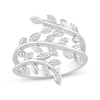 Thumbnail Image 1 of Diamond Branch Bypass Ring 1/10 ct tw Sterling Silver