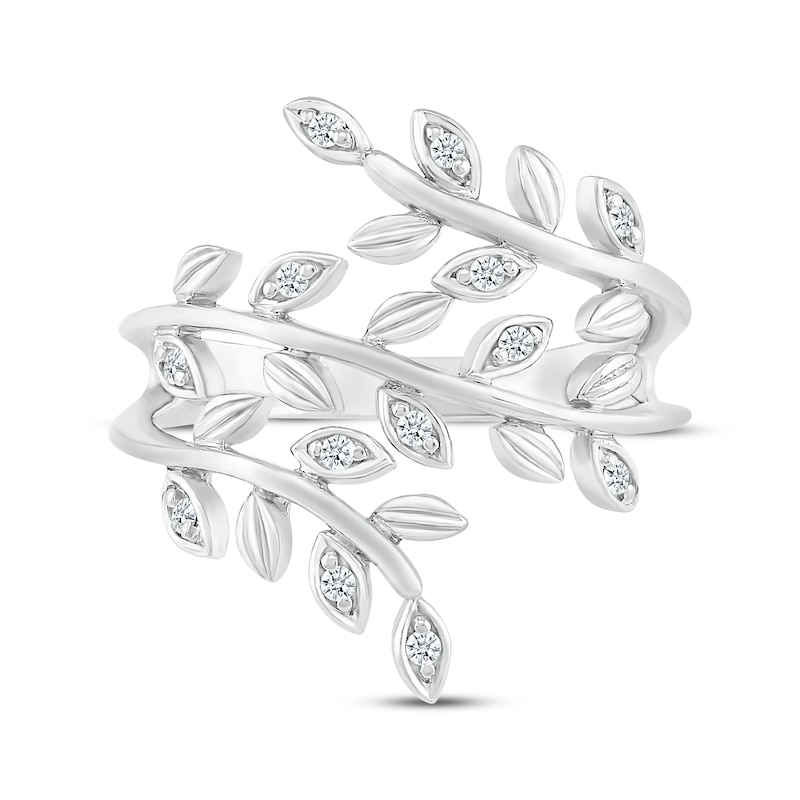 Diamond Branch Bypass Ring 1/10 ct tw Sterling Silver | Kay