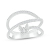 Thumbnail Image 1 of Diamond Butterfly Orbit Ring 1/4 ct tw Sterling Silver