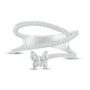 Thumbnail Image 2 of Diamond Butterfly Orbit Ring 1/4 ct tw Sterling Silver