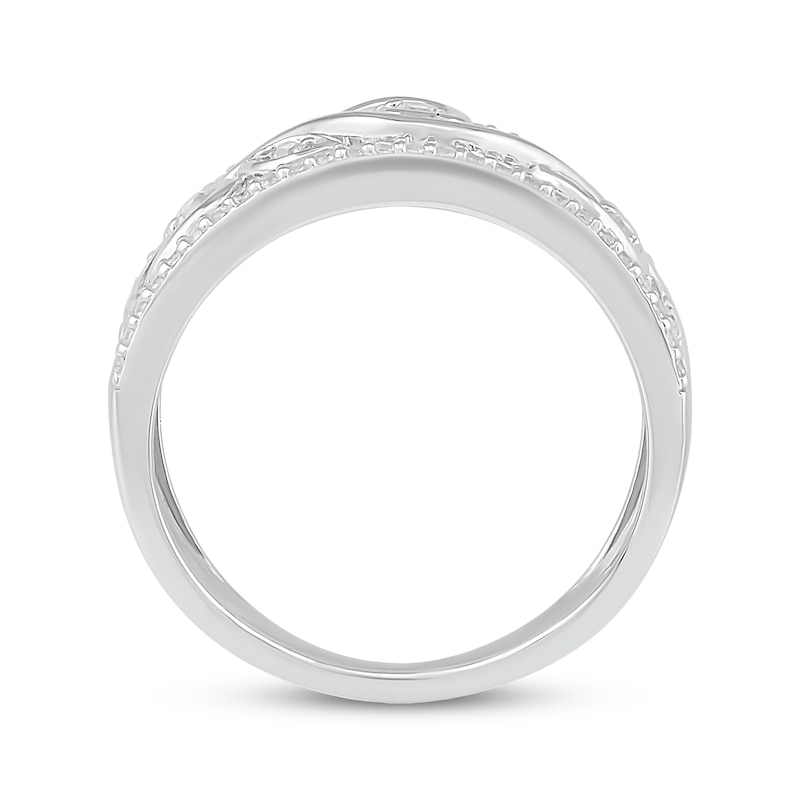 Diamond Openwork Vine Ring 1/3 ct tw Sterling Silver