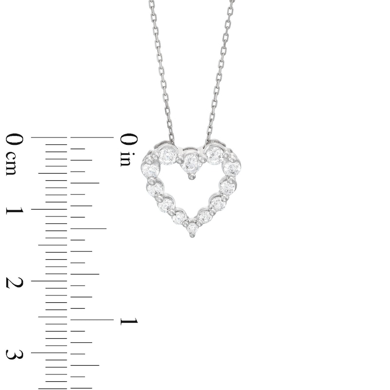 Main Image 2 of KAY Lab-Grown Diamonds Heart Necklace 1/2 ct tw 14K White Gold 18&quot;