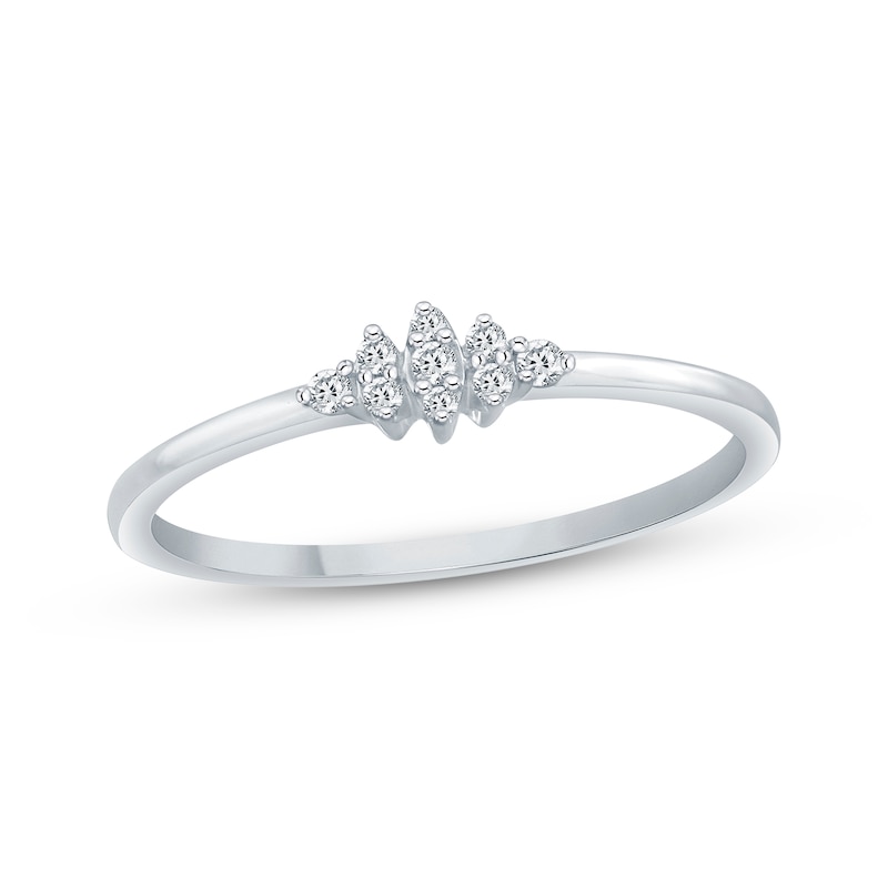 Diamond Star Stackable Ring 1/20 ct tw 10K White Gold