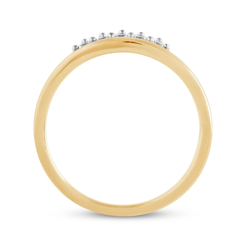 Main Image 2 of Diamond Five-Stone Stackable Ring 1/8 ct tw 10K Yellow Gold