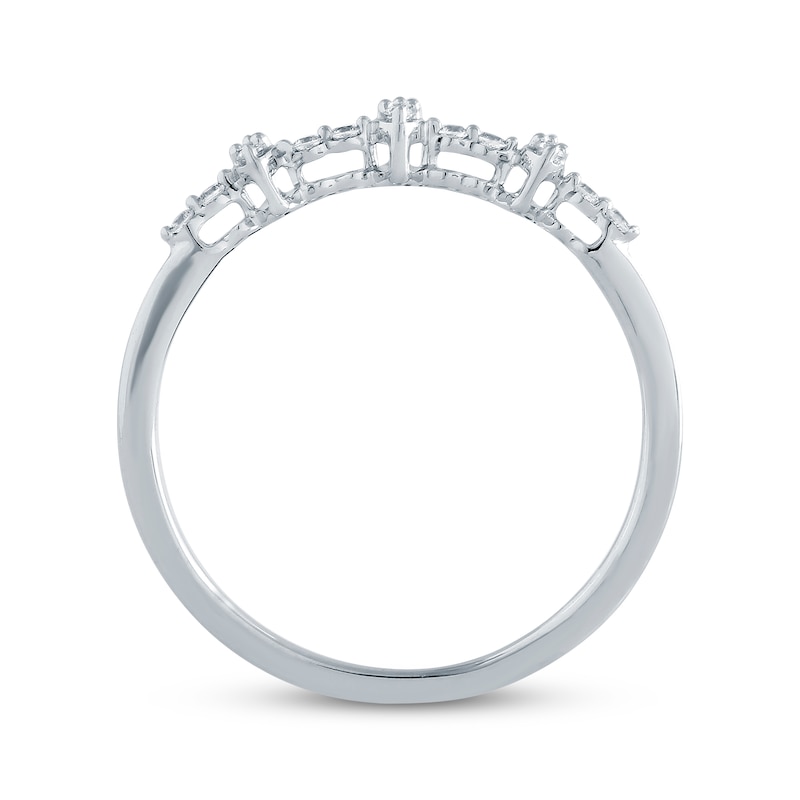 Diamond Marquise Stackable Ring 1/10 ct tw 10K White Gold