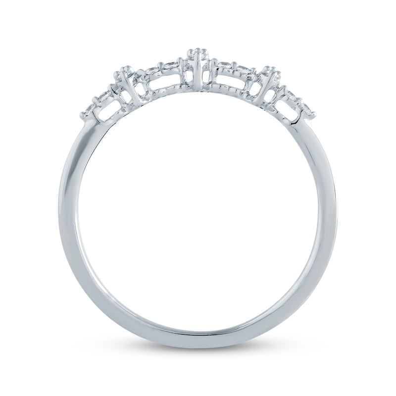 Main Image 2 of Diamond Marquise Stackable Ring 1/10 ct tw 10K White Gold